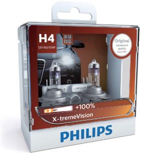 Philips H4 X-Treme Vision + 100%